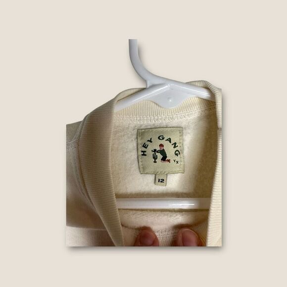 Hey Gang The Kids Sweatshirt in Natural Size 12 Months NWOT - Picture 3 of 4